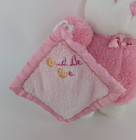 Carters Just One Year Pink White Bear Rattle Blanket Cuddle Me Baby Plush 7 