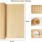 Rattan Webbing Roll  16 X 40 Inch Woven Open Rattan Mesh Pe Cane Webbing For Diy