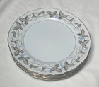 Harmony House Fine China Salad Plate  vintage  Dawn Gray Horizon Blue Lot Of 4