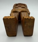 Vintage Hawaiian Hand Carved Wooden Tiki Statue Depict Deities Monkey Pod Wood
