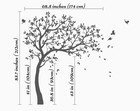 Large Tree Wall Decals Nursery Leaning Tree Stickers With Birds Wall Art Mura   