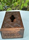 Carved Wooden Wood Tissue  Box Cover Paper Napkin Case Home Decor Bali Indonesia