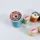 Jp Coats And Clarke Vintage Wood Thread Spool Lot Of 7 Partial Boilfast 