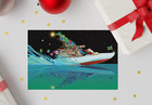 Santa s Speedboat Christmas Card - Boating 18 Cards   Envelopes -  60003