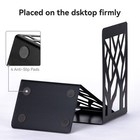 4 Pair Black Metal Book Ends For Shelves Heavy Books Decorative Book Stoppers