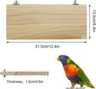 Parrot Bird Wood Perch Platform Large Stand Shelf For Birds Budgie Parakeet C   