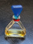 Vintage Perfume Miniature - Triangle Glass Bottle  Blue Stopper
