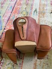 Hand Made Maker Mark Soft Leather Horn Bags Western Used Working Tack Free Ship