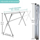 Clothes Drying Rack  79 Inch Heavy Duty Stainless Steel Laundry Drying Rack