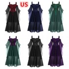 Us Women s Medieval Renaissance Dress Halloween Witch Princess Cosplay Costume