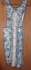 Vtg New Full Coverage Womens Apron Professionally Sewn Blue Red Flowers Pocket