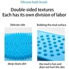 Silicone Body Back Scrubber Double Side Bathing Brush For Skin Deep Cleaning