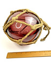 Vintage Burgundy Glass Ball Fishing Net Float Buoy Nautical Hand Blown 9 