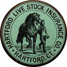 Plate Advertising Shell Card Rulau 283 R-7 Au Hartford Live Stock Insurance Co 
