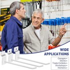 100 Pcs Slatwall Hooks 6 Inch Panel Display Hooks Metal Slat Wall Hanging Hooks