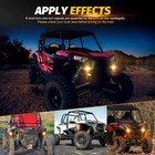 Rear Side Mirrors W amber Led Lights Utv Turn Signal Horn Kit For Polaris Rzr Xp