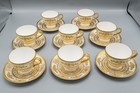 Minton England Argyle H4965 Footed Cup   Saucers - Set Of 8 - Free Usa Shipping