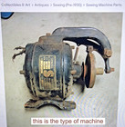 Rare Machine Tag  1909 Singer Sewing Machine 1 5th  Hp  Motor  Industrial Model