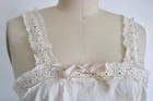 Antique 1930s Cotton Camisole Corset Cover Bralette Tank Lace Sz Xs