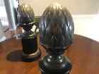 Acorn Finials On A Wood Fluted Base 