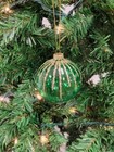 Wizardi Green Glittered Ball Glass Christmas Ornament F07m7-7-lh76-23229
