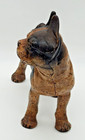 Vintage antique Cast Iron Boston Terrier French Bulldog Doorstop 10  Tall 7 5 Lb