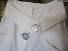 Vtg 1940 s White File Skirt Mop Buttons Down  Front 24  W 