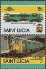St Lucia  sg651v-sg666v sg860av Mnh 1983 Lotw Locomotives Trains  617-624v 808v 