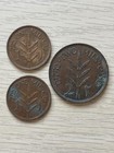 British Mandate Of Palestine 1   2 Mil Coins X3 1927 1939   1942