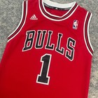 Adidas Derrick Rose Chicago Bulls Basketball Jersey  1 Red Youth Small