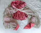 Antique Vintage Burlesque Showgirl Pink Satin Gold Sparkle Theatre Costume Cloak