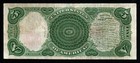 1907  5 Woodchopper Large Size Very Fine  Legal Tender United States Note 