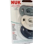 Nuk Comfy Silicone Pacifier 3 Pack 0-6 Months Blue Navy New