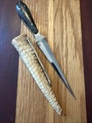 Vintage Custom Daryl Hibben   Gil Bro  Made Stiletto Dagger Knife   Orig Sheath