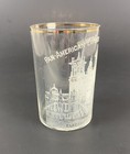Antique 1901 Pan American Exposition Buffalo Electricity Building Etched Tumbler