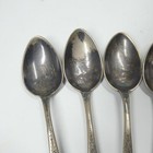6 Engraved Sterling Silver Teaspoons Duhme   Co Lily Vintage Tea Spoons 130g