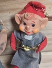 Vintage Japan Pixie Elf Knee Hugger Shelf Sitter Lot 3 Felt Christmas Decor