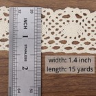 Vintage Lace Ribbon Cotton Trim Crochet Sewing Beige   15yard 1 4inch   