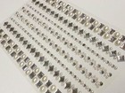 Craftbuddyus 13 Strips Self Adhesive Diamante Rhinestone   Pearl Cluster Gems 