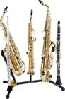 Hercules Double Sax Stand With Soprano Sax Peg And Clarinet flute Peg - Ds538b