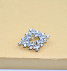 Very Small Cubic Zirconia Brooch Silver Tone Fashion Jewelry Pin Wedding Gifts