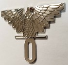 3d Huelga Bird Silver Chrome Chicano Biker Lowrider License Plate Topper 