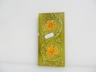 Antique Ceramic Border Tile Old Floral Flowers Art Nouveau Vintage  6x3 