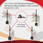 8 In  X 12 In  1 12 - 6 12 Roof Flashing For Double Wall Chimney Pipe