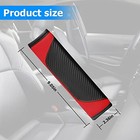  2pcs Car Seat Belt Cover  Carbon Fiber Seatbelt Shoulder Strap Black red