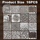 12 Pcs Stencils For Crafts Reusable  Texture Stencils For Painting  Layering