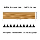 12 Pack Gold Satin Table Runner 12x108 Inch Wedding Banquet Party Decor