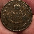 1857 Canadian Provinces Bank Of Upper Canada One Half Penny Token - Vf