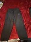Pro Club Heavy Weight Elastic Waist Cargo Pants Men Black Size S