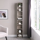 8-tier Adjustable Ultra-thin Bookshelf  Wavy Border Design For Home Office